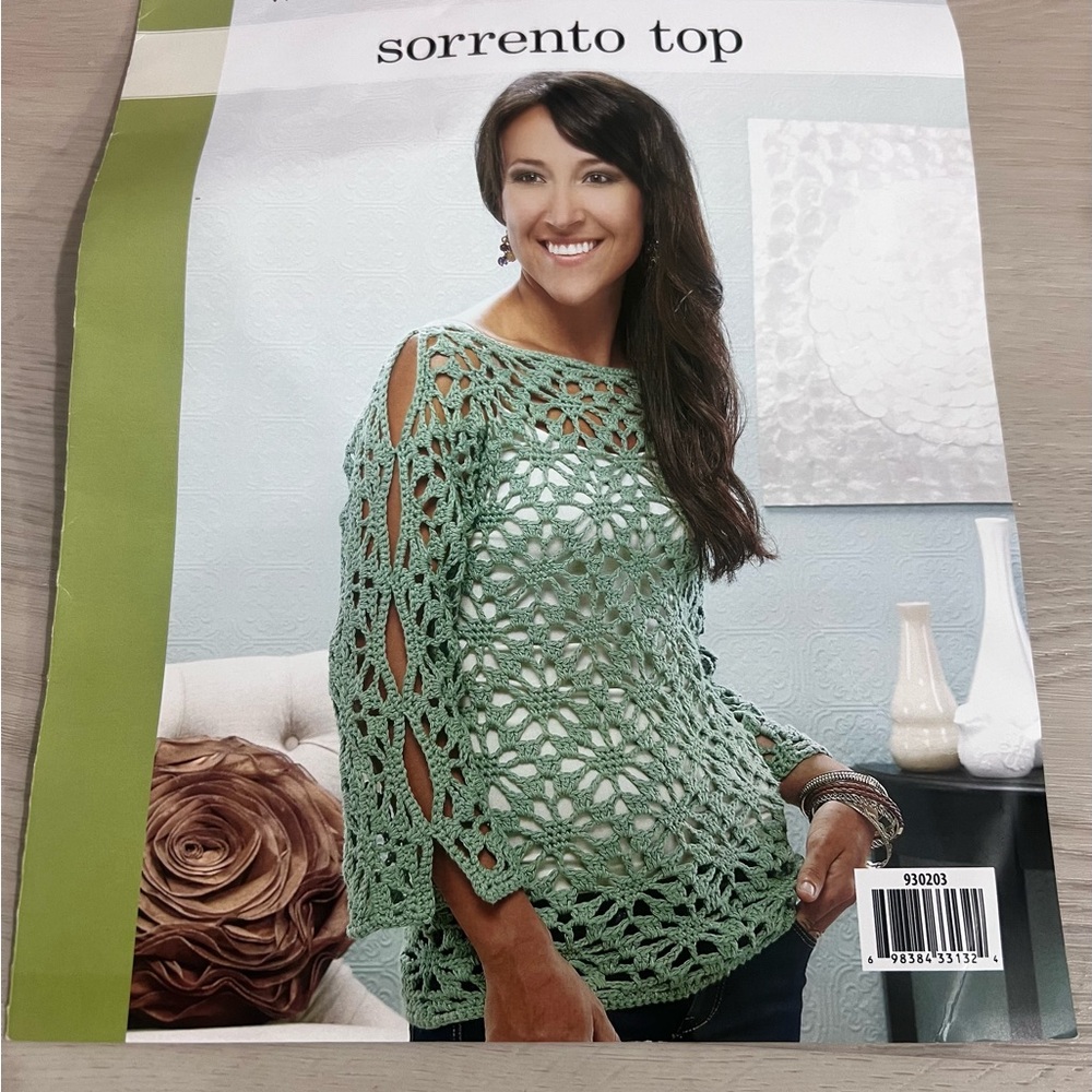 Sorrento Top Pattern in Green Crochet